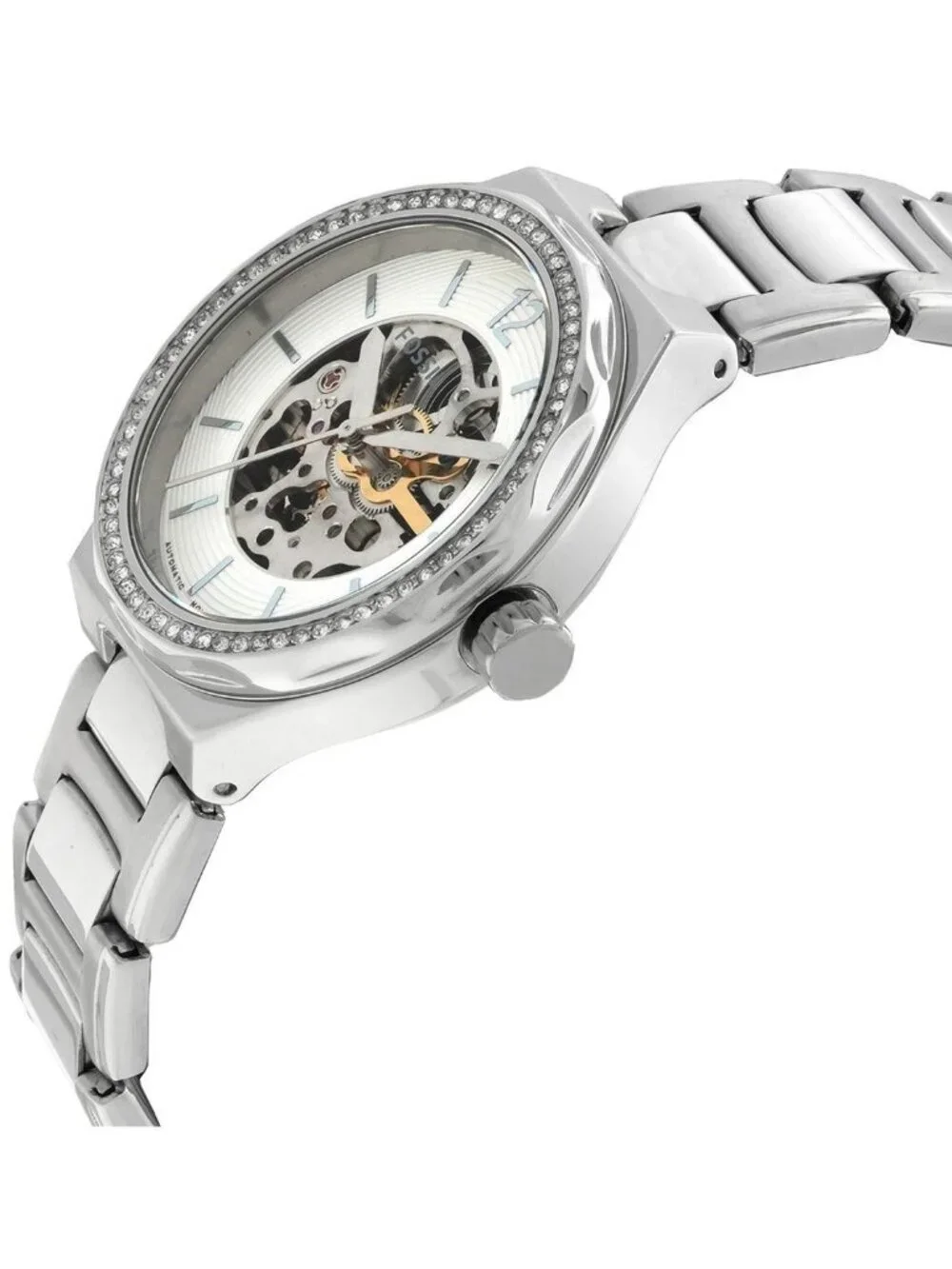 NWT Fossil Eevie Automatic White Dial Ladies Watch